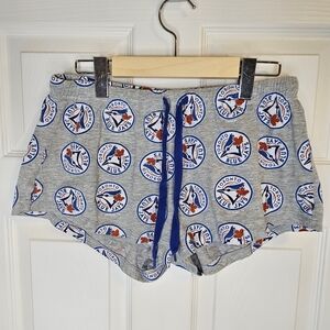 MLB Toronto Blue Jays Shorts Logo Lounge Gray Blue White Women's Size S NWOT
